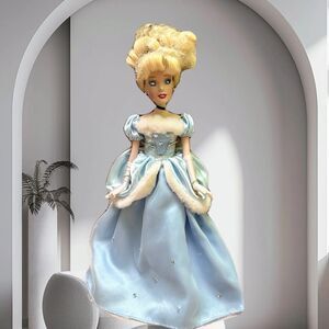 Disney Cinderella Porcelain Elegant Blue Dress Doll